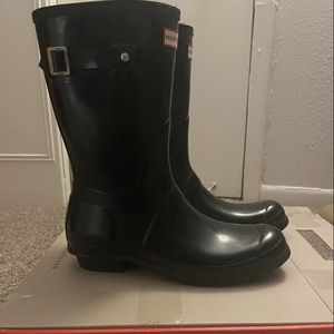 Hunter Rain Boots Short Black Size 11